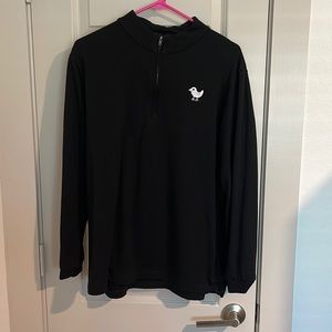 Bad Birdie Quarter Zip Long Sleeve Top Black Size Medium Golf Activewear